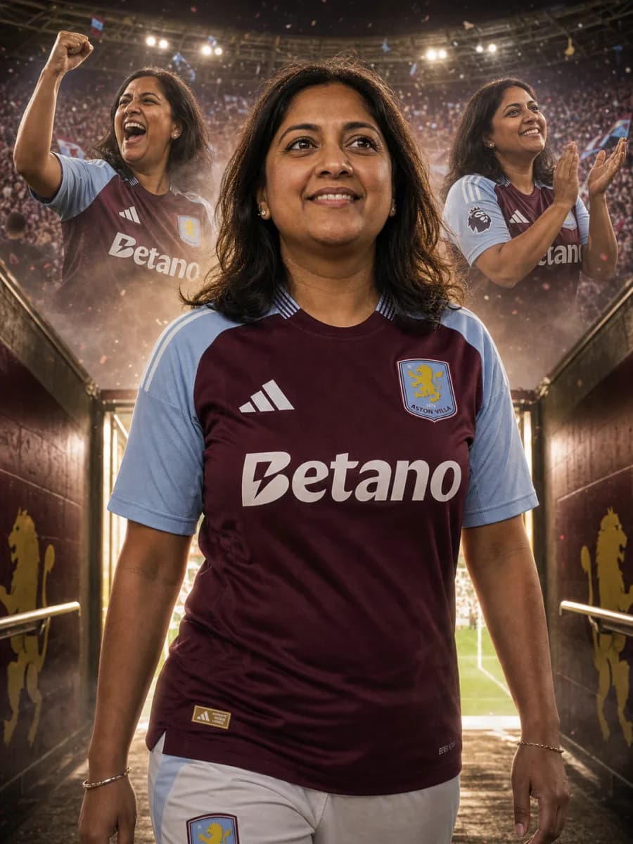 Aston Villa fan celebration poster