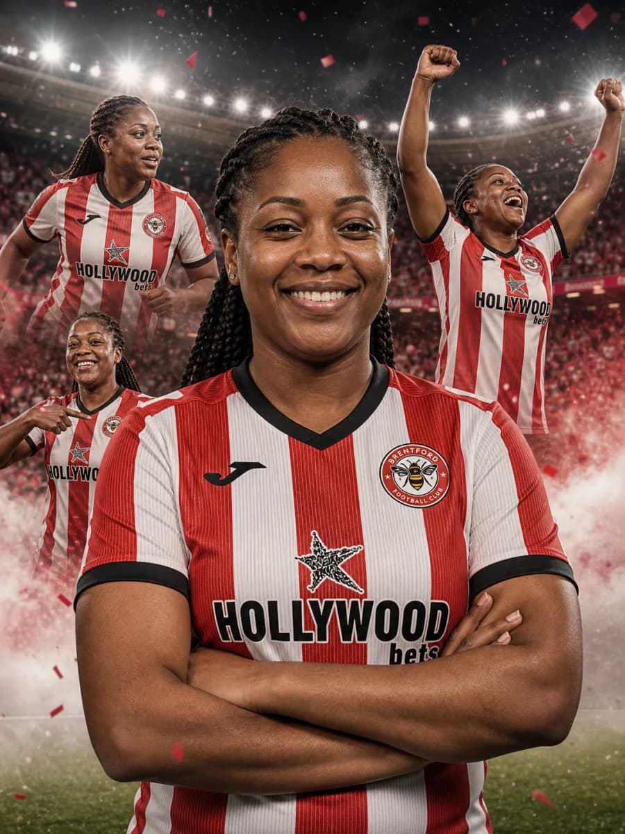 Brentford fan celebration poster