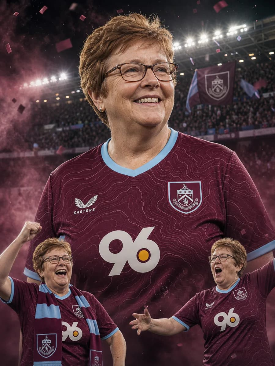 Burnley fan celebration poster