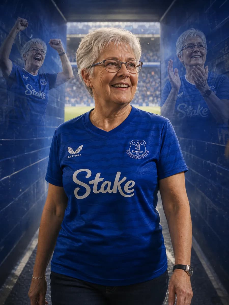 Everton fan celebration poster
