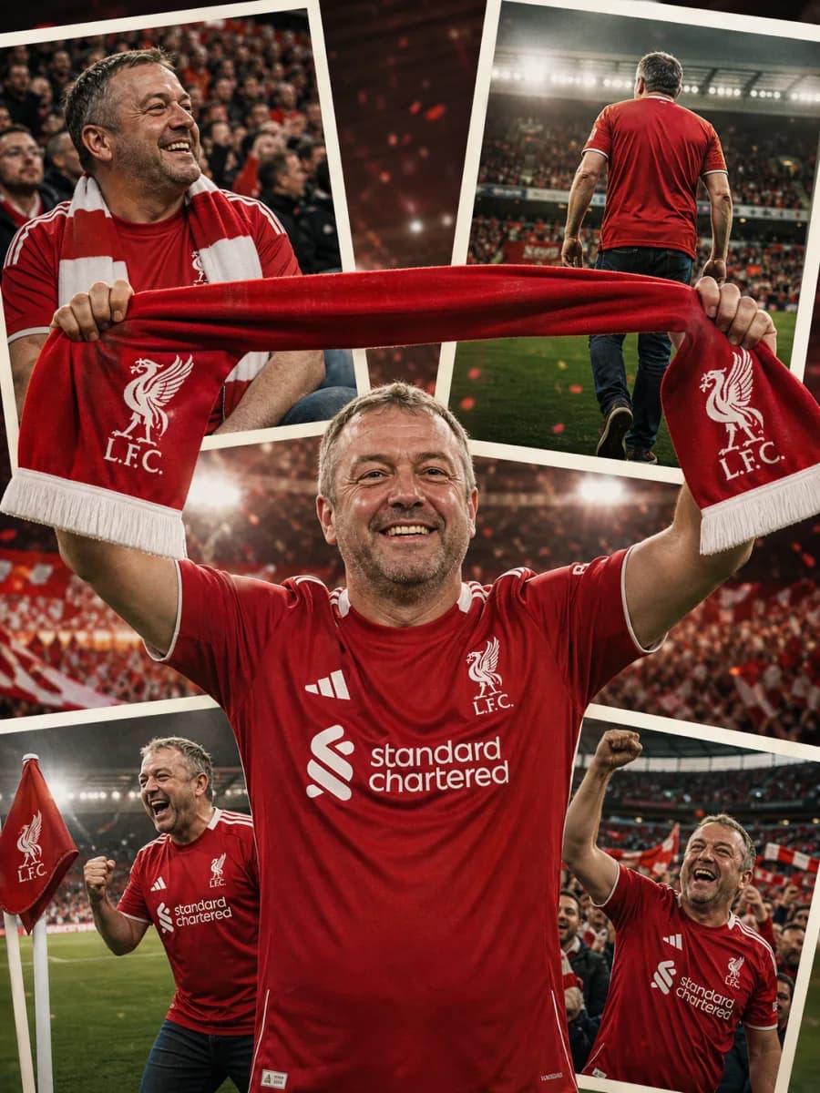Liverpool fan celebration poster