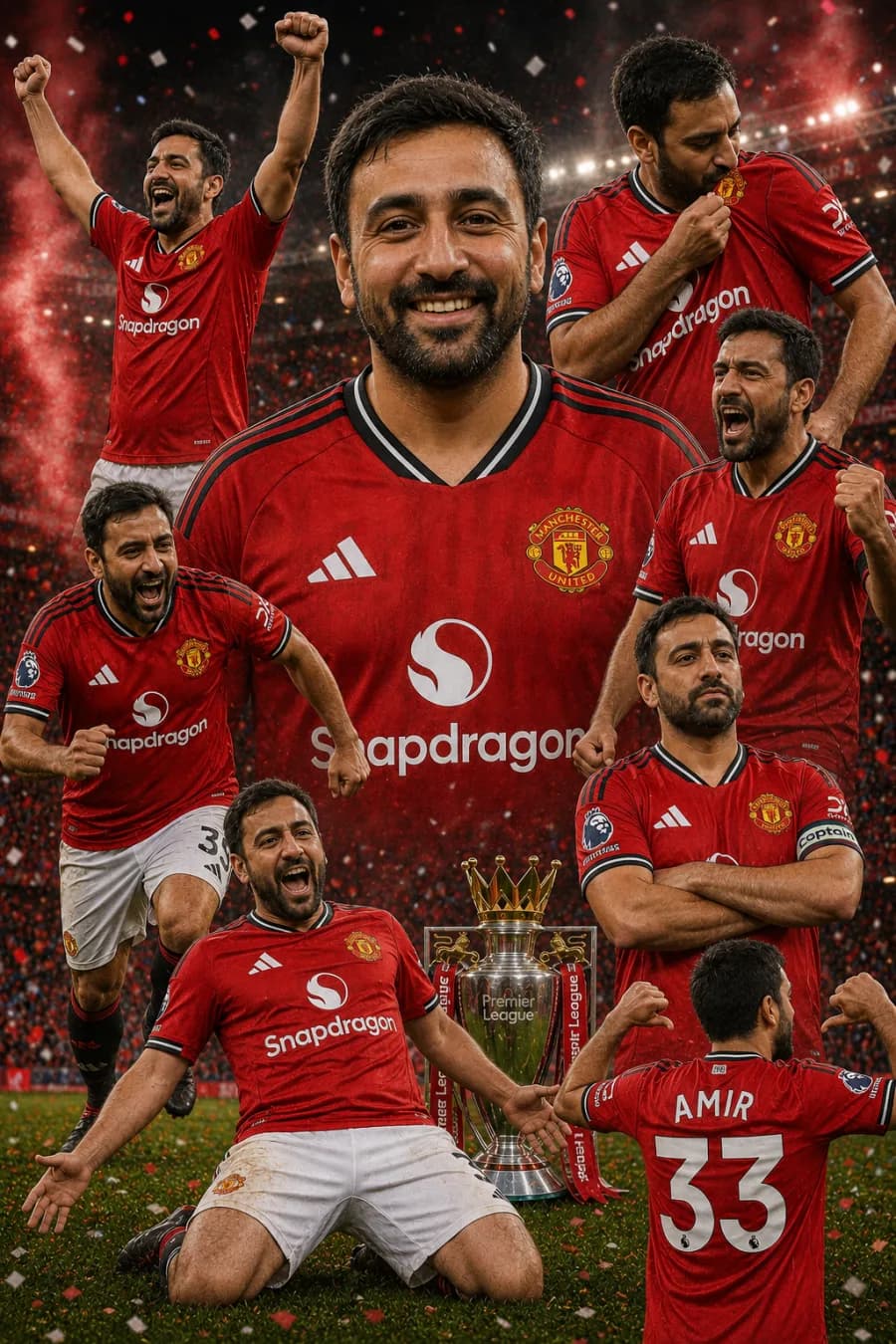 Manchester United fan celebration poster