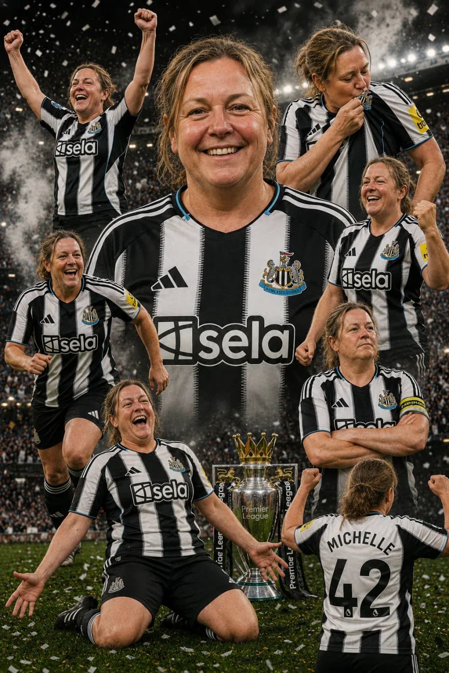Newcastle United fan celebration poster
