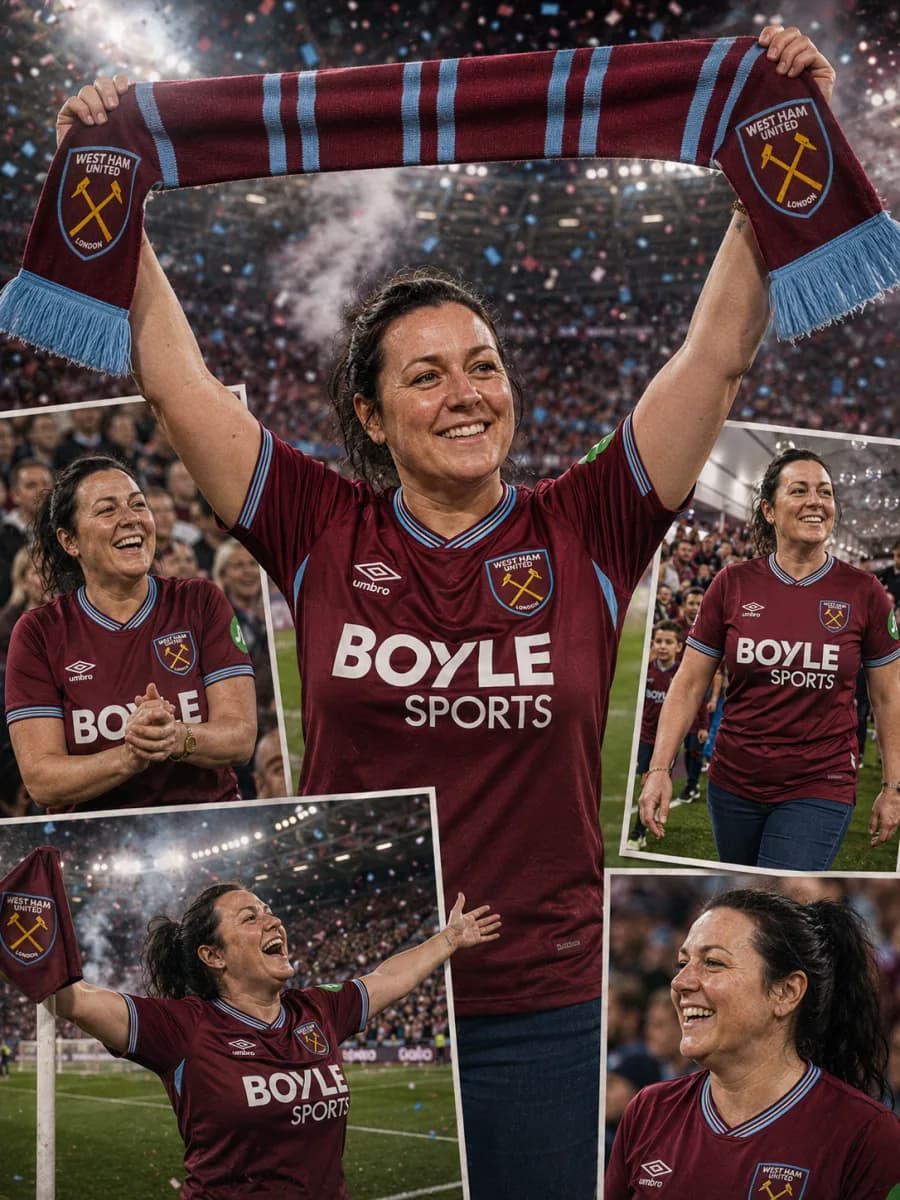 West Ham fan celebration poster